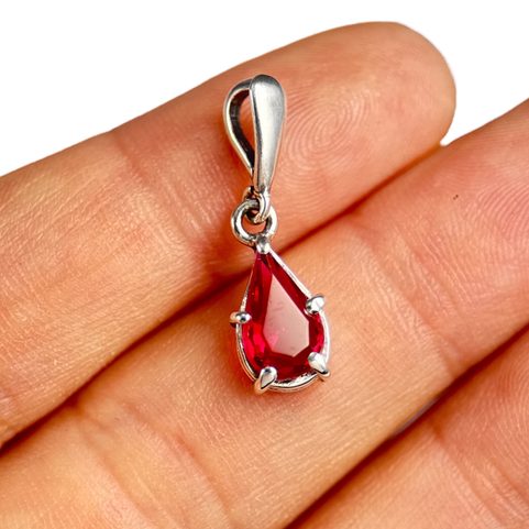 BATHORY, SILVER PENDANT, GLASS, AG 925