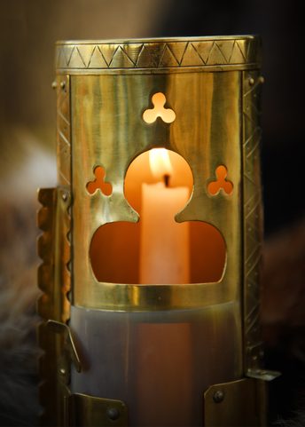 MEDIEVAL LANTERN, BRASS