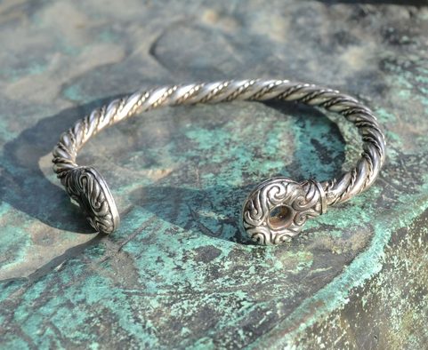 CELTIC WARRIOR'S BRACELET, STERLING SILVER, AG 925