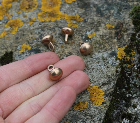 VIKING BUTTON, BIRKA, SWEDEN, BRONZE