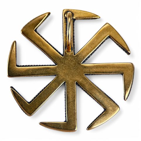 KOLOVRAT, SYMBOLE SLAVE DU SOLEIL, PENDENTIF EN BRONZE