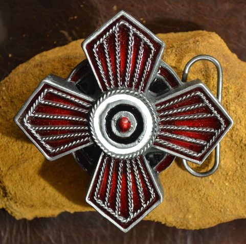 MASSIVE RED CROSS BELT BUCKLE