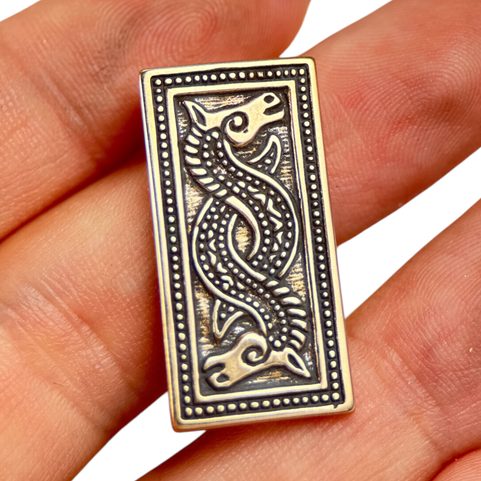 SLEIPNIR, VIKING BELT CONCHO, BRONZE