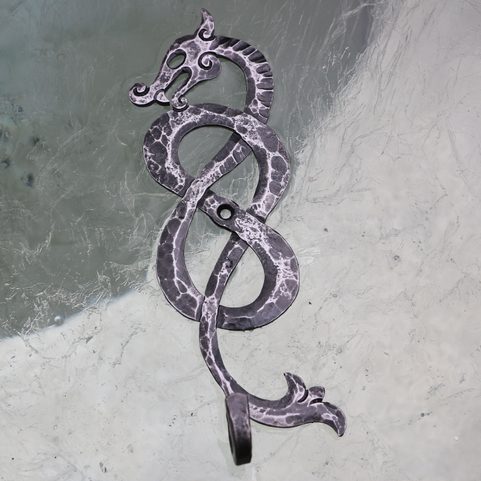 VIKING   DRAGON, FORGED HOOK / KEY HOOK - LEFT