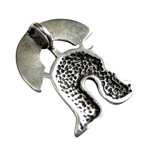 CENTURION, ROMAN HELMET, SILVER PENDANT