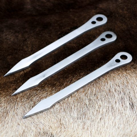 THE VETERAN THROWING KNIVES, SET OF 3 POLISHED