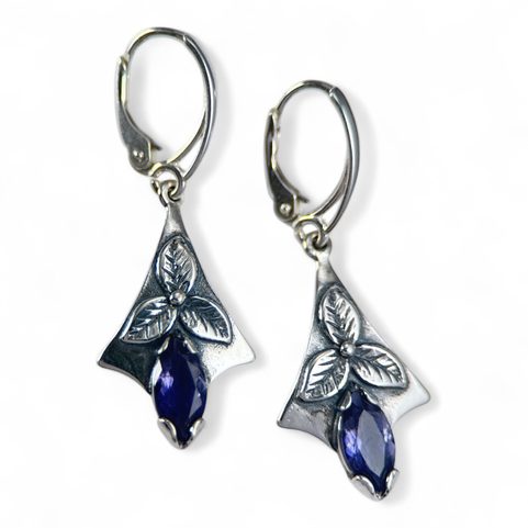 SHAMROCK, EARRINGS, SILVER, IJOLIT