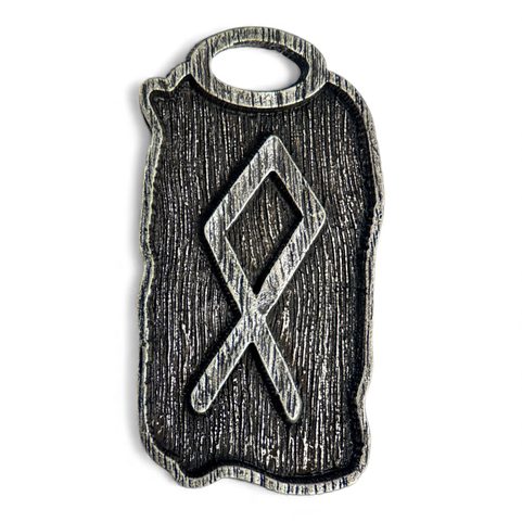 OTHILA - FUTHARK, RUNE PENDANT, ZINC
