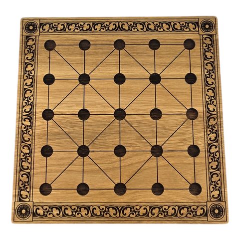 ALQUERQUE, DAS MITTELALTERLICHE SPIEL DER KÖNIGE - DAS SPIELBRETT