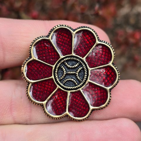 BROCHE ROSE MÉROVINGIENNE, BRONZE