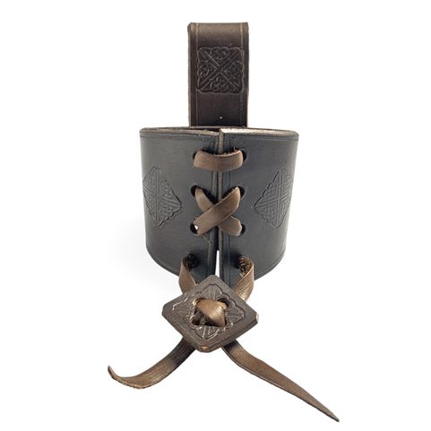 DRINKING HORN HOLDER - CELTICA, BROWN