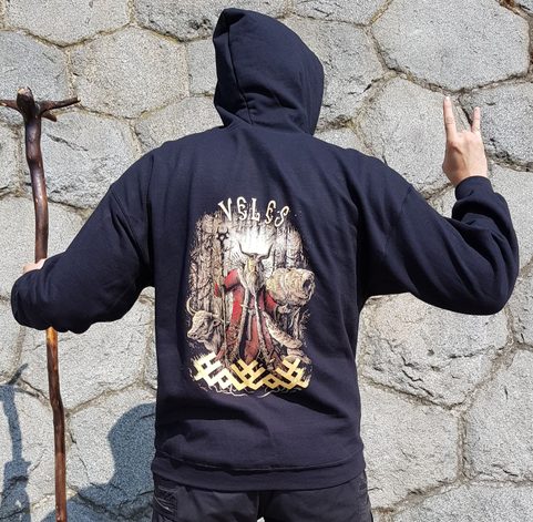 VELES, SLAVIC GOD, ZIP UP HOODIE COLORED
