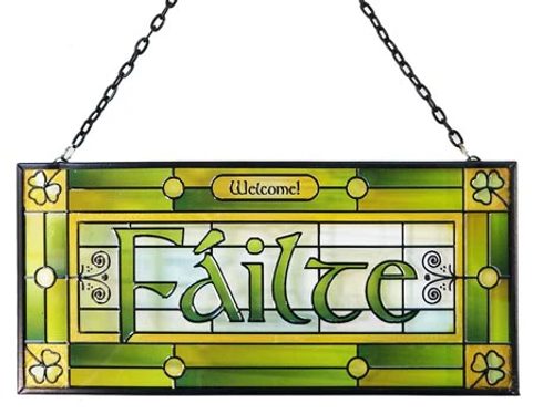 FÁILTE, IRISH SIGN WELCOME, GLASS