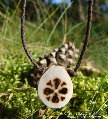 LUMIKIDE, THE SNOWFLAKE, REINDEER SHAMAN DRUM NECKLACE, JEWELRY OF LAPLAND