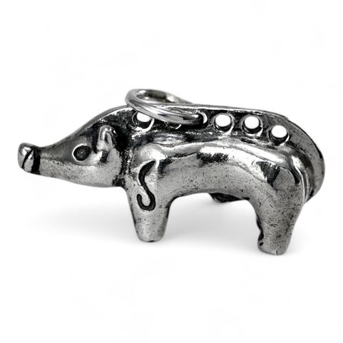CELTIC BOAR, TABOR, BOHEMIA, PENDANT, STERLING SILVER