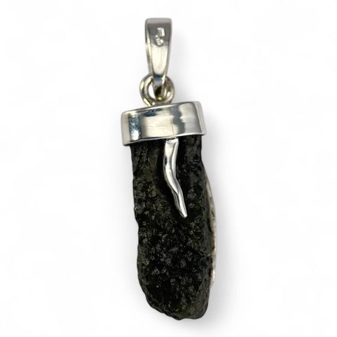 RONIA, MOLDAVITE PENDANT, SILVER 925/1000