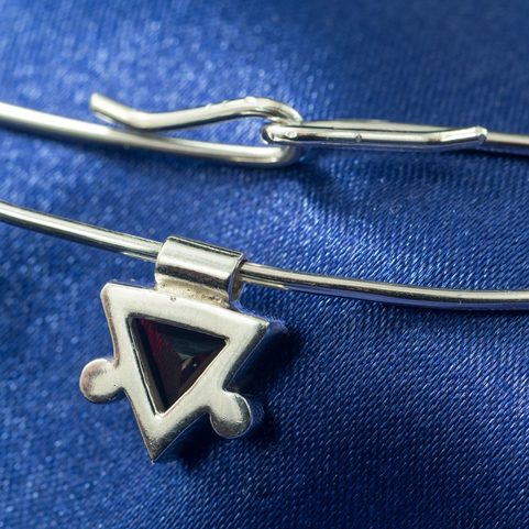 DARIA, COLLIER, GRENAT, ARGENT