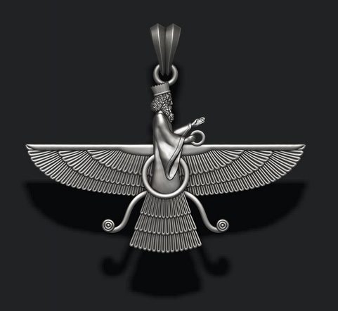 ASHUR, DIEU ASSYRIEN DE LA GUERRE, TALISMAN, BIJOU EN ARGENT, AG 925