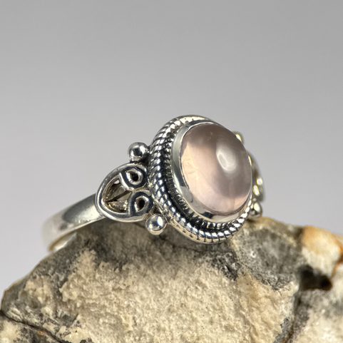 STROMBOLI, RING, ROSE QUARTZ, SILVER 925/1000