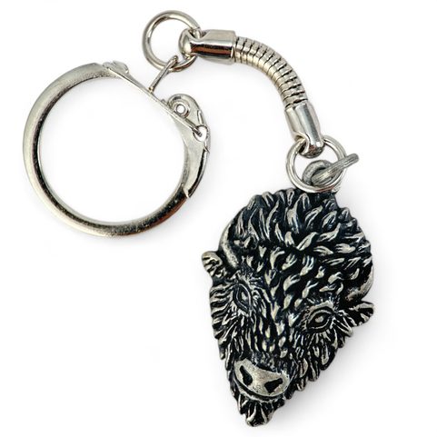 BIZON - TATANKA KEY RING, ZINC ANTIQUE SILVER
