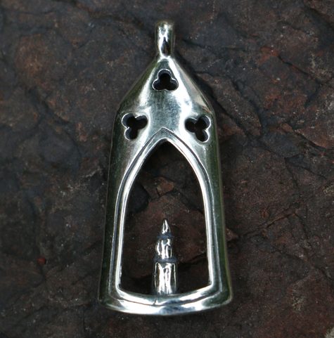 LANTERNE MÉDIÉVALE - LUMIÈRE POUR L'ÂME, PENDENTIF EN ARGENT