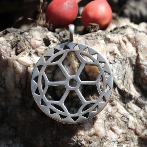 SUN SYMBOL, BRONZE AGE, BUSOVICE SILVER 925, 11G