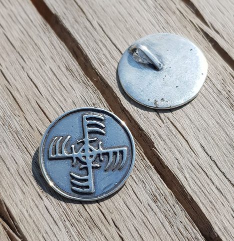 GINFAXI, ICELANDIC MAGICAL RUNE, SILVER