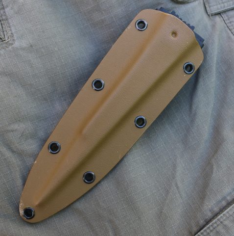 TACTICAL KYDEX SHEATH FOR TOP DOG THROWING KNIFE DESERT