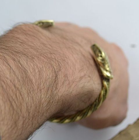 SNAKE, BRASS BRACELET