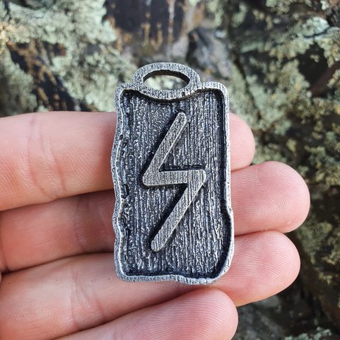 SOWULO - RUNE PENDANT, ZINC