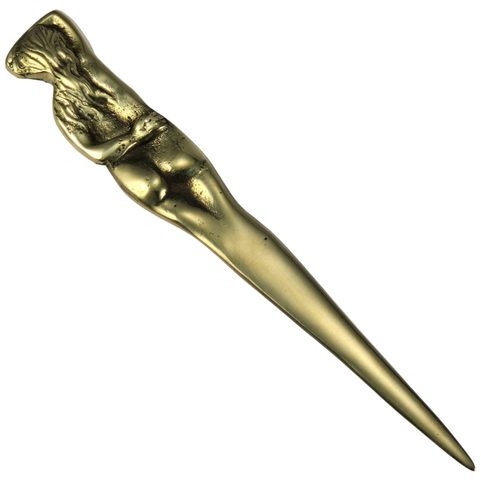 MUSE - ART NOUVEAU LETTER OPENER, BRASS