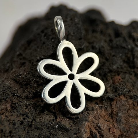 FLOWER, SILVER PENDANT