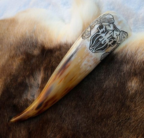 RAM, SKULL, DRINKING HORN - 0.3 L