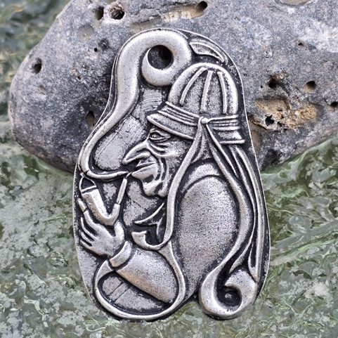 VODNIK, SLAVIC WATER SPRITE, PENDANT, ZINC
