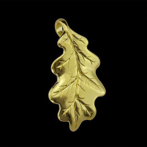 OAK LEAF, PENDENTIF, OR 14K