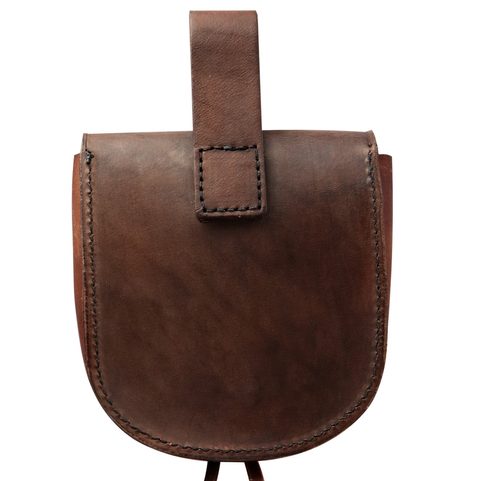 WOLF, LEATHER BAG, BROWN