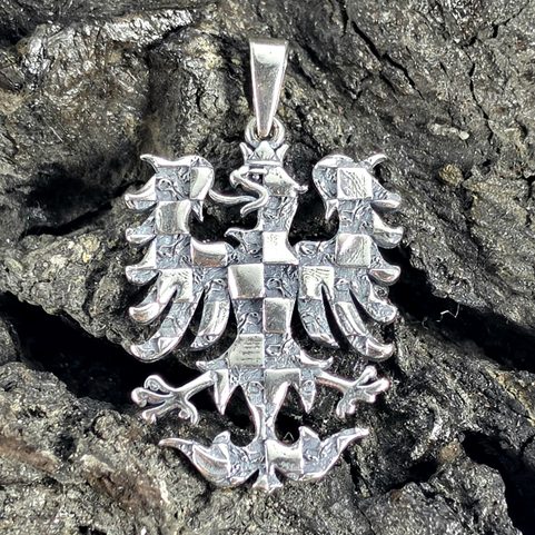 SILVER MORAVIAN EAGLE PENDANT, 925 SILVER