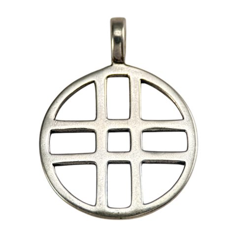 DOUBLE CROSS, SILVER PENDANT