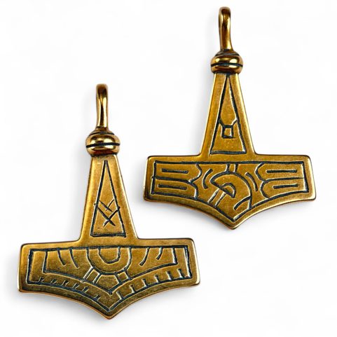 GOTLAND, THOR'S HAMMER, BRONZE AMULET