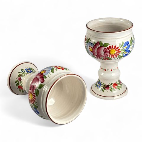 GOBLET CHOD POTTERY FROM BOHEMIA, HAND PAINTED