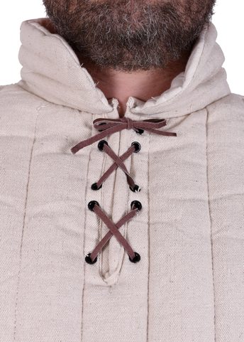 LONG GAMBESON WITH REMOVABLE SLEEVES