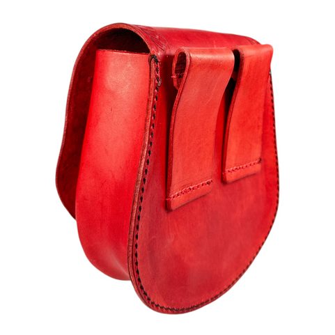 VENDEL, VIKING LEATHER BAG, RED