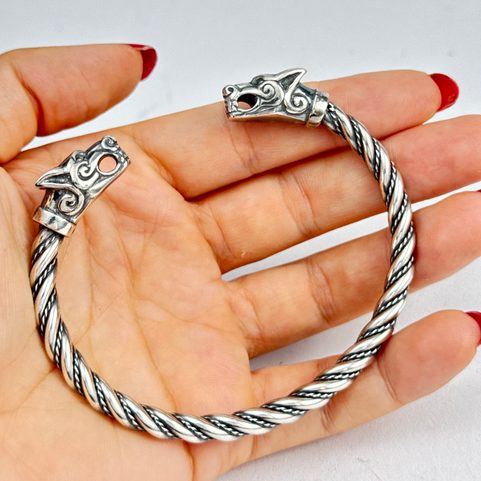 FENRIR, VIKING WOLF, ICELAND, BRACELET, SILVER 925