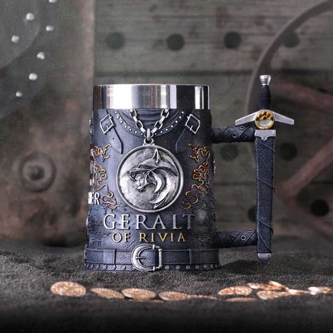 THE WITCHER GERALT OF RIVIA TANKARD 15.5CM