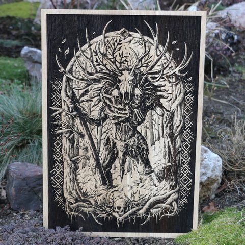 WANDDEKORATION, HOLZ 32X46CM