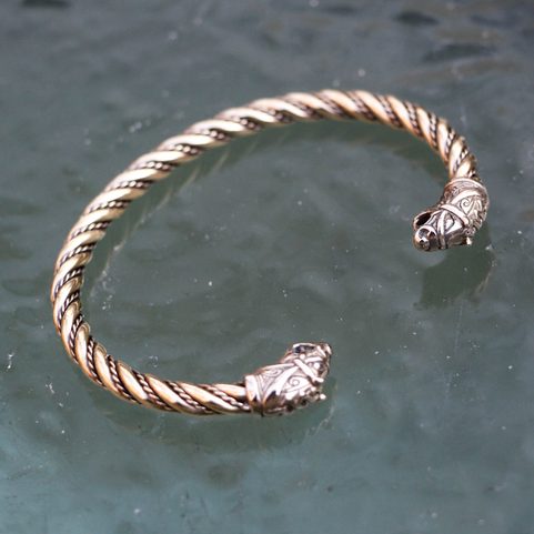 FLÓKI, WIKINGER-ARMBAND AUS MESSING