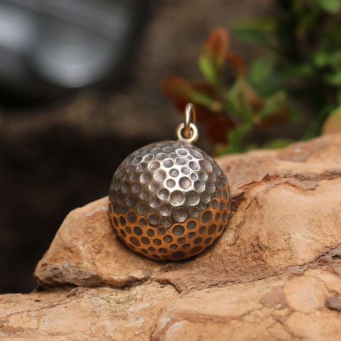 GOLF BALL, BRONZE PENDANT