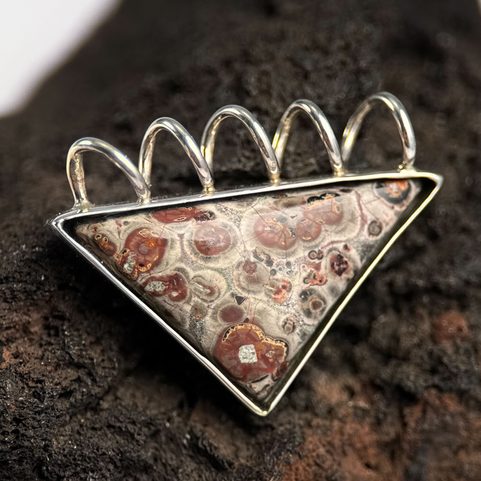 LEOPARD, JASPER, SILVER PENDANT, AG 925/1000