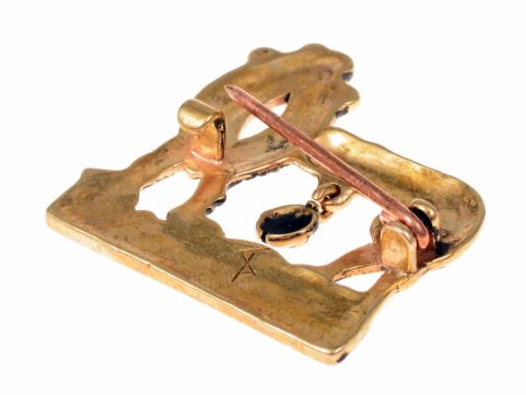 PINTELIN, MEDIEVAL PILGRIM BROOCH, BRONZE