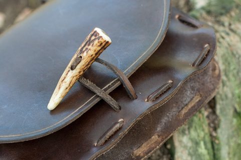 SACOCHE DE CEINTURE, CUIR, BRUN